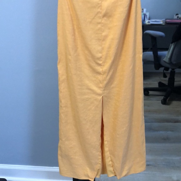 Zara Cut Out Linen Blend Dress - Picture 10 of 14